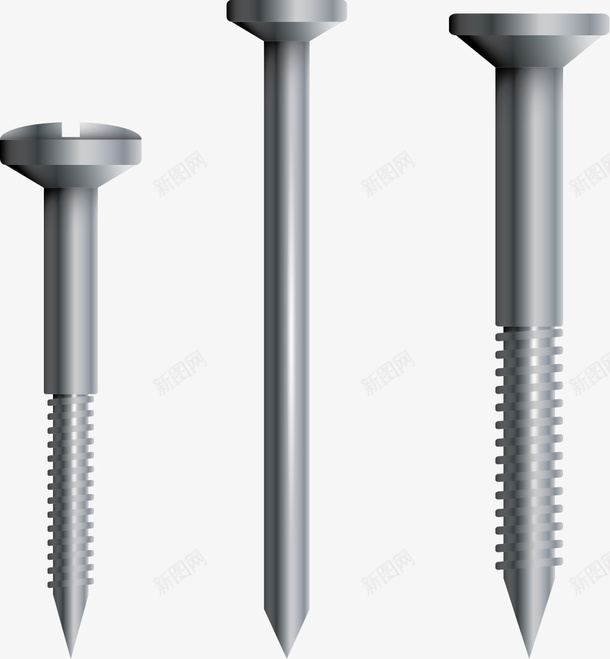 尖锐的镀锡螺丝钉配件png免抠素材_新图网 https://ixintu.com 五金件 五金配件 尖锐 尖锐物体 矢量配件 金属五金件 金属材质