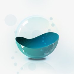 透明玻璃碗玻璃球高清图片