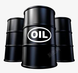 石油开采矢量黑色油桶高清图片