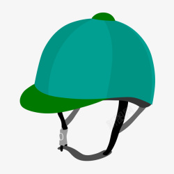卡通绿色的头盔矢量图素材
