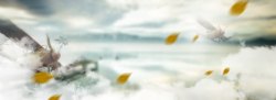 大气网页世界大战轰炸机banner背景高清图片