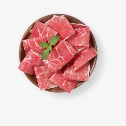 圆形梅花肉素材