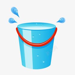 干净背景水桶清洁图标高清图片