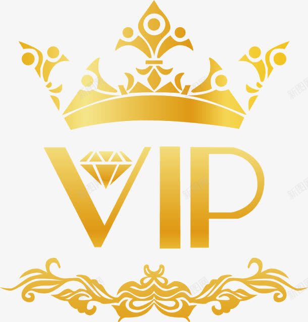 VIP字体png免抠素材_新图网 https://ixintu.com VIP VIP卡 VIP字体 字体 贵宾卡 金色