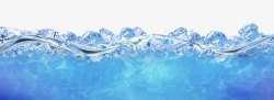 浮在水面蓝色冰块浮在水面边框纹理高清图片