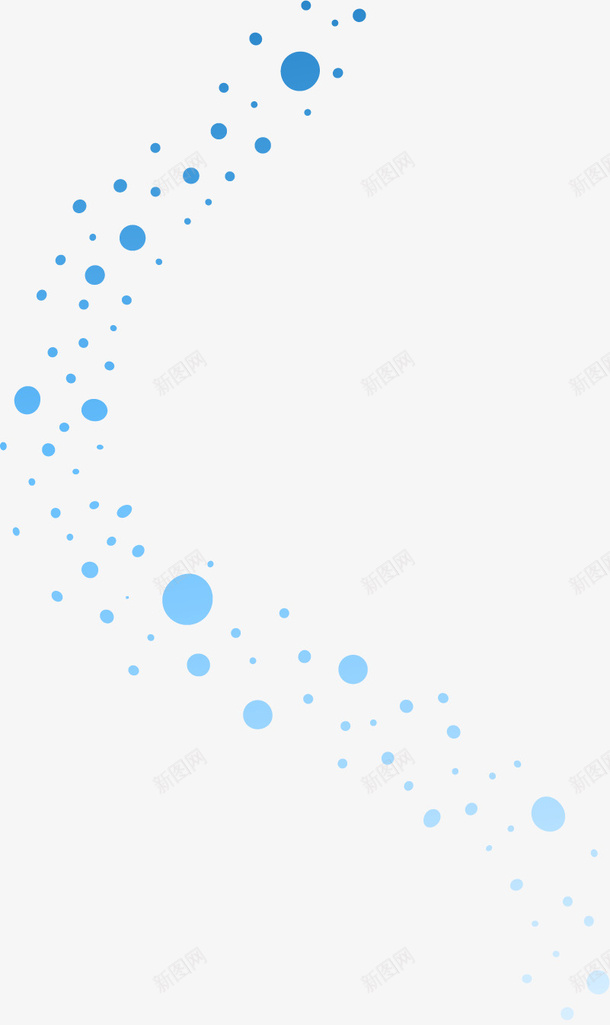 手绘蓝色圆点png免抠素材_新图网 https://ixintu.com 圆点 小清新 手绘 渐隐 简约 蓝色 飘落