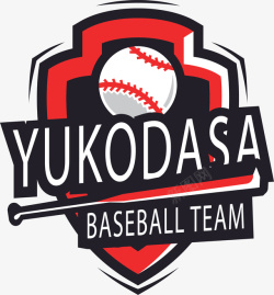 棒球logo手绘棒球徽章装饰图案矢量图图标高清图片