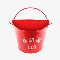 安全雪糕桶红色119消防桶防沙桶高清图片