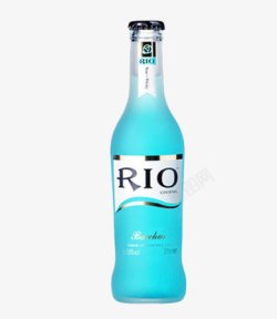 RIO蓝玫瑰威士忌鸡尾酒素材