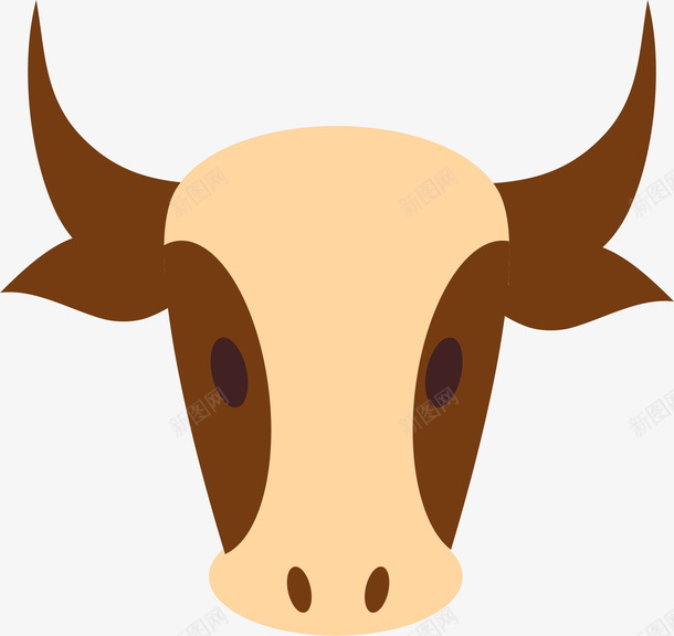 卡通简约牛头png免抠素材_新图网 https://ixintu.com ppt图案 农业生产数据 卡通 牛头 牛头像 简约