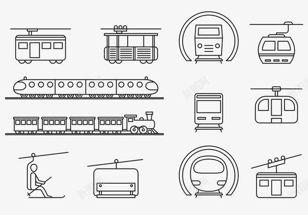 简笔画列车png免抠素材_新图网 https://ixintu.com 列车 简笔画 观光