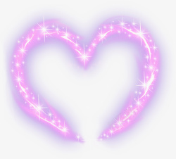 节日元素插图紫色爱心星光高清图片