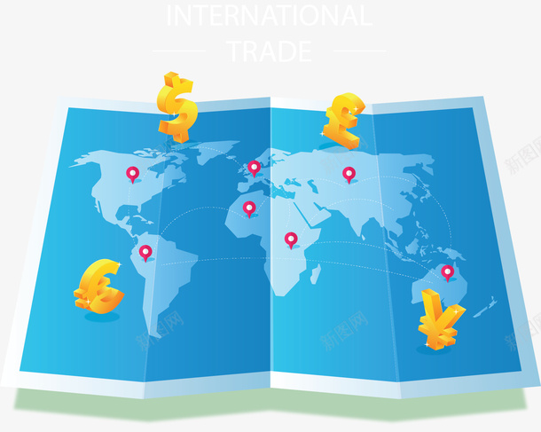 世界地图国际贸易矢量图ai免抠素材_新图网 https://ixintu.com 世界地图 世界贸易 国际贸易 地图 矢量png 贸易 矢量图