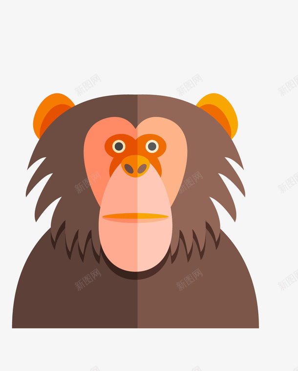 卡通扁平化程序猿猴子头像png免抠素材_新图网 https://ixintu.com 动物头像png 卡通动物 卡通猴子 扁平化猴子 猴子免抠 猴子头像 猿类 程序猿