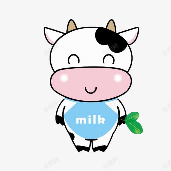 卡通小奶牛png免抠素材_新图网 https://ixintu.com 卡通 小奶牛 牛奶 素材 黑白牛