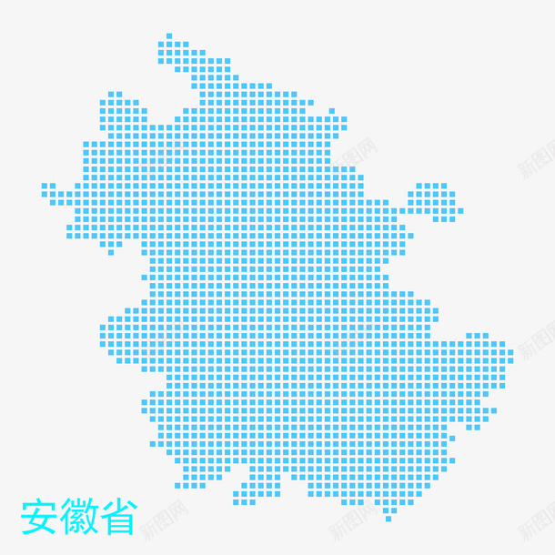蓝色地图psd免抠素材_新图网 https://ixintu.com png图形 地图 地域 安徽省 蓝色 装饰