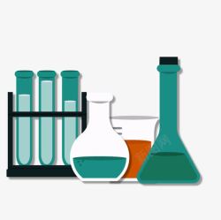 玻璃花瓶化学试剂瓶矢量图高清图片