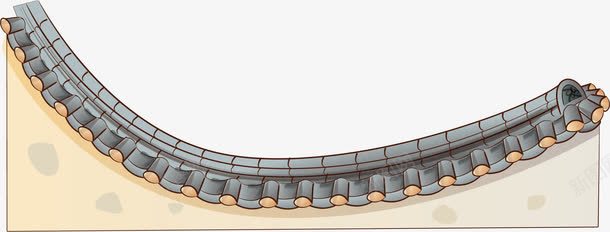 古代院墙png免抠素材_新图网 https://ixintu.com 建筑 瓦片 砖头 院墙