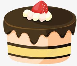 甜的卡通草莓蛋糕高清图片
