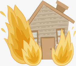 灾难意识预防房屋发生火灾高清图片