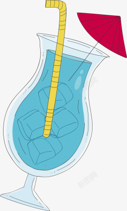 卡通手绘好喝饮料插画矢量图素材