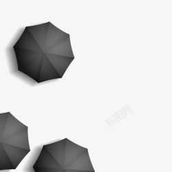 黑色遮阳伞黑伞群中的雨伞俯视图高清图片