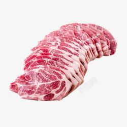 猪嵴肉进口梅花肉片高清图片