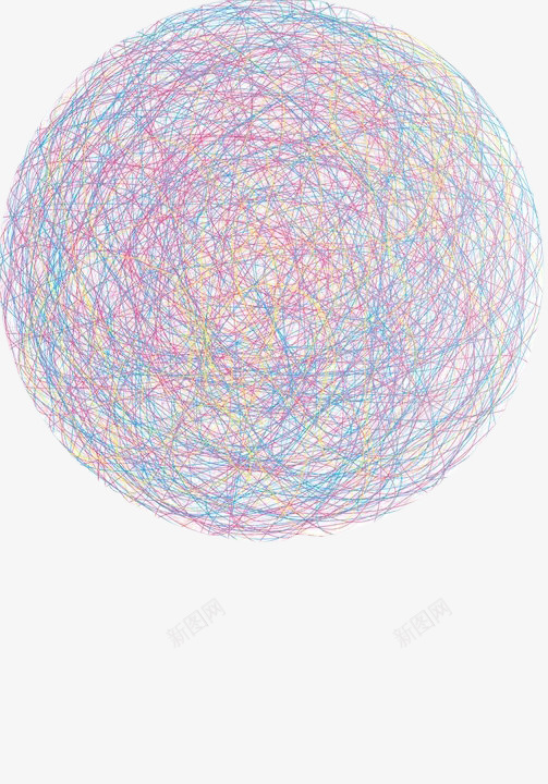 球状创意图案png免抠素材_新图网 https://ixintu.com 凌乱 球状 线条 花式