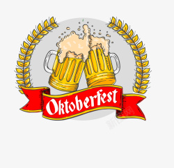 啤酒沫德国慕尼黑啤酒节标志高清图片