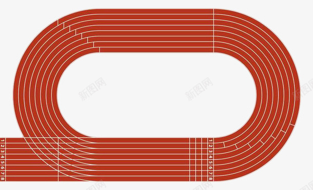 红色手绘赛道png免抠素材_新图网 https://ixintu.com 卡通手绘 地面 手绘跑道 比赛专用 红色 赛道 跑道 过道