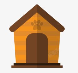 小窝咖啡色的小狗的房子高清图片