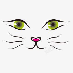 绿眼睛猫五官高清图片