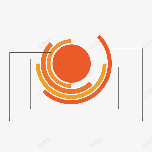 橙色圆形分析png免抠素材_新图网 https://ixintu.com ppt 分析 占比 商务 圆形 数据 橙色 百分比