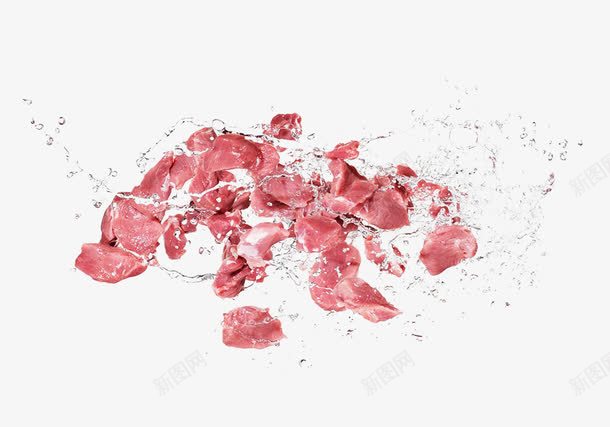 红肉png免抠素材_新图网 https://ixintu.com 喷溅 水洗 牛羊肉 红肉 肉块 肉类