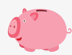 粉色小猪存钱罐图素材