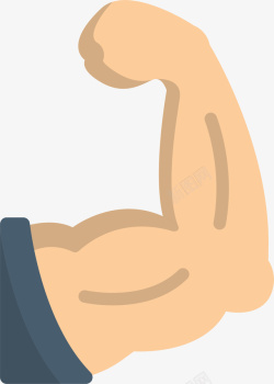 赤膊健身减肥手臂肌肉图标高清图片