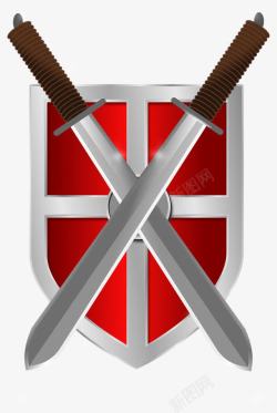 剑盾徽章剑斗士公会高清图片
