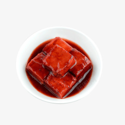 美味的火锅蘸料绵甜细腻的玫瑰霉豆腐高清图片