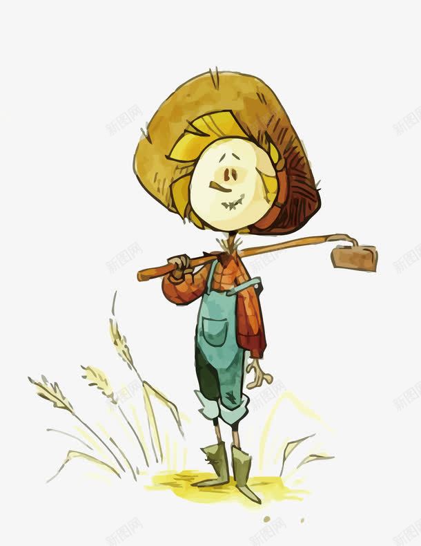 种地的小孩png免抠素材_新图网 https://ixintu.com 农业 农家乐 卡通 小孩 手绘 矢量种菜 种地