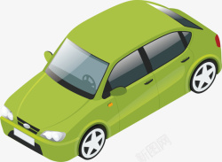 绿色顶棚绿色的汽车顶视图案矢量图高清图片