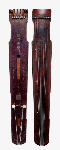 传统中国风七弦古琴素材