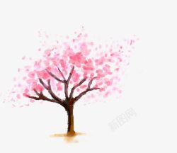 树图形粉色桃花树高清图片