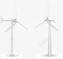 两个电力风车素材