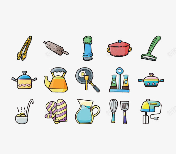 厨房器具小图标png_新图网 https://ixintu.com 厨具 厨房餐具 器具 图标 手绘打蛋器 打蛋 打蛋器 搅拌 搅拌器 混合