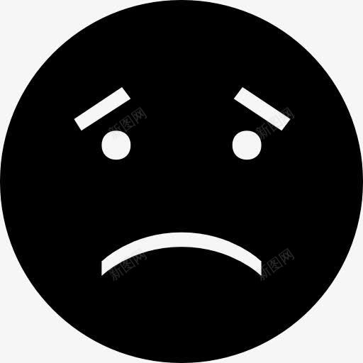 悲伤的表情黑脸象征图标png_新图网 https://ixintu.com 伤心 山楂填 情感 情绪 接口 脸 表情 表情悲伤 面孔