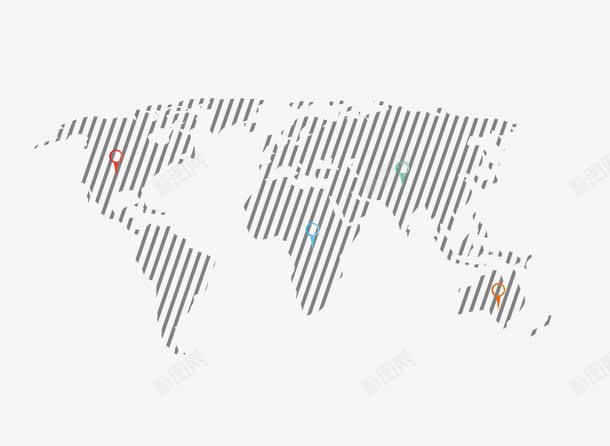斜杠世界地图图标png_新图网 https://ixintu.com PNG 免费 地点标记 旅行 标注