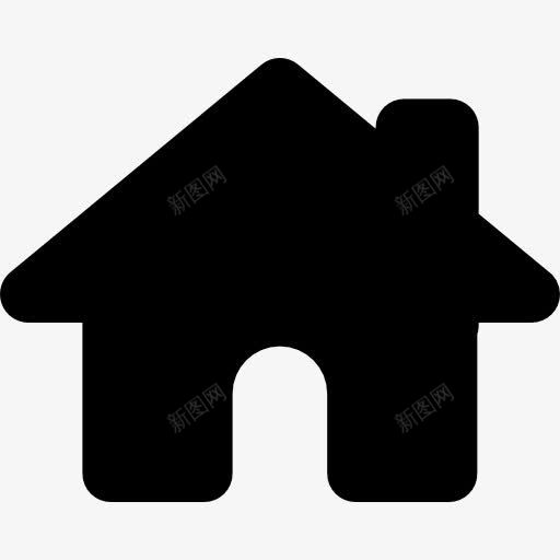 家里黑色的剪影图标png_新图网 https://ixintu.com 家庭 形状 我的家人 房子 标志 界面 符号 轮廓 黑色