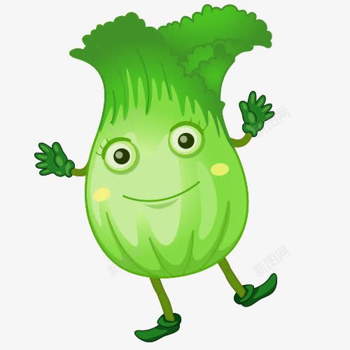 卡通大白菜png免抠素材_新图网 https://ixintu.com 免抠图片 白菜 矢量美图 精美图片 素食 蔬菜