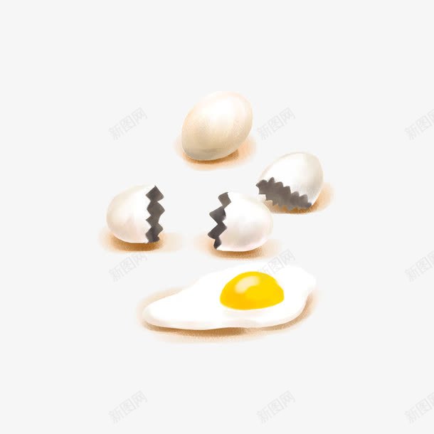 打碎的鸡蛋png免抠素材_新图网 https://ixintu.com PNG图形 PNG装饰 蛋壳 装饰 食物 鸡蛋