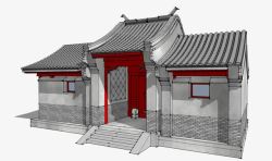 仿古建筑门楼古代建筑高清图片